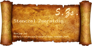 Stenczel Zseraldin névjegykártya